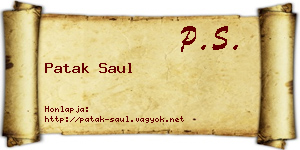 Patak Saul névjegykártya